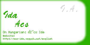 ida acs business card